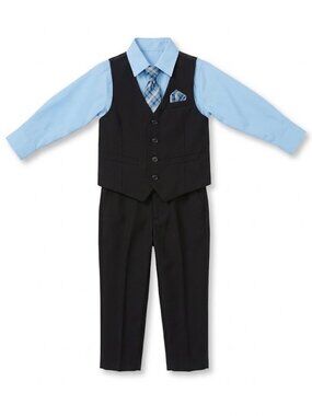 4pcs Baby Toddler Formal Outfits Set Infant Boy Wedding Christening Tuxedo Suit